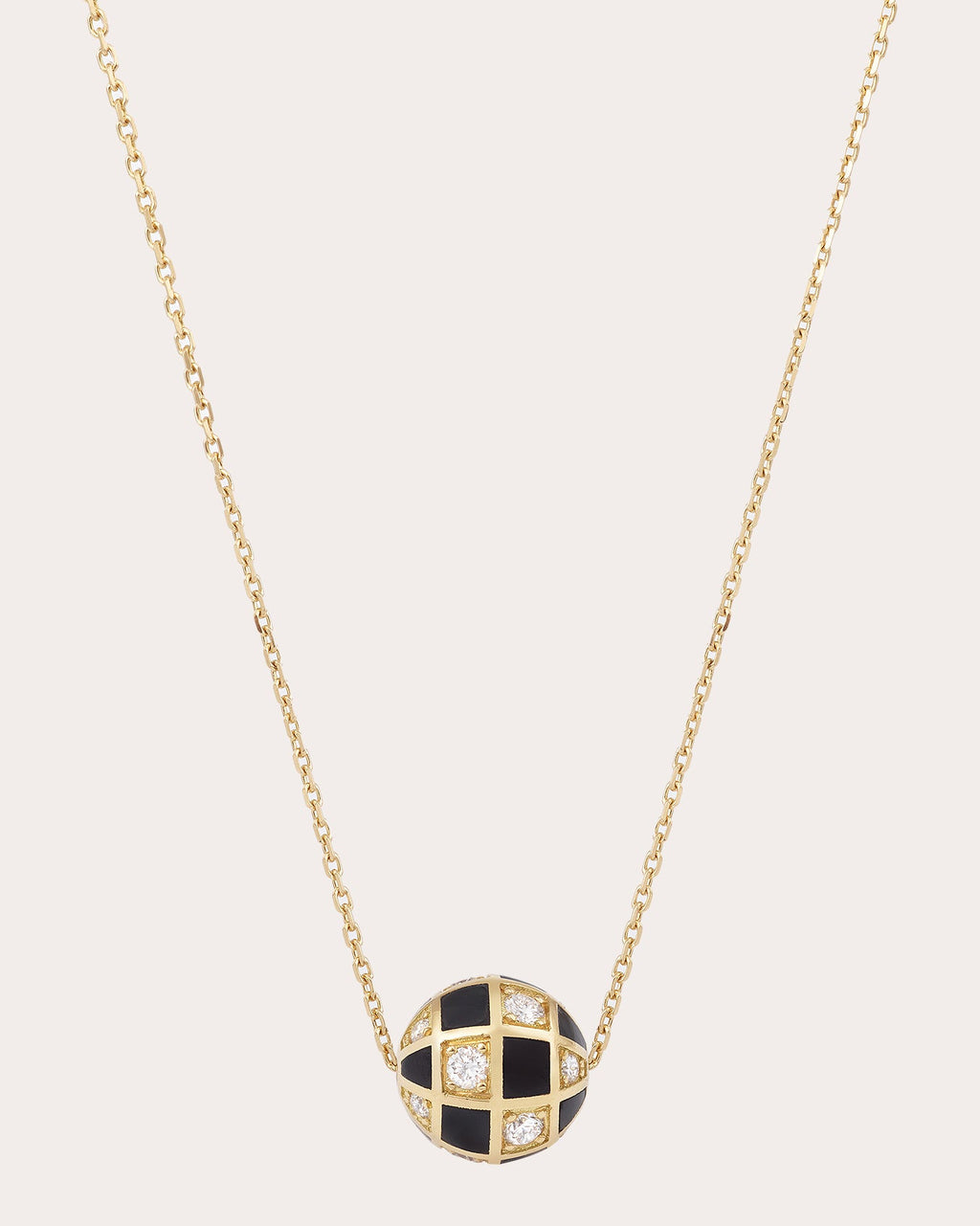 Diamond & 18k Gold Mini Globe Pendant Necklace
