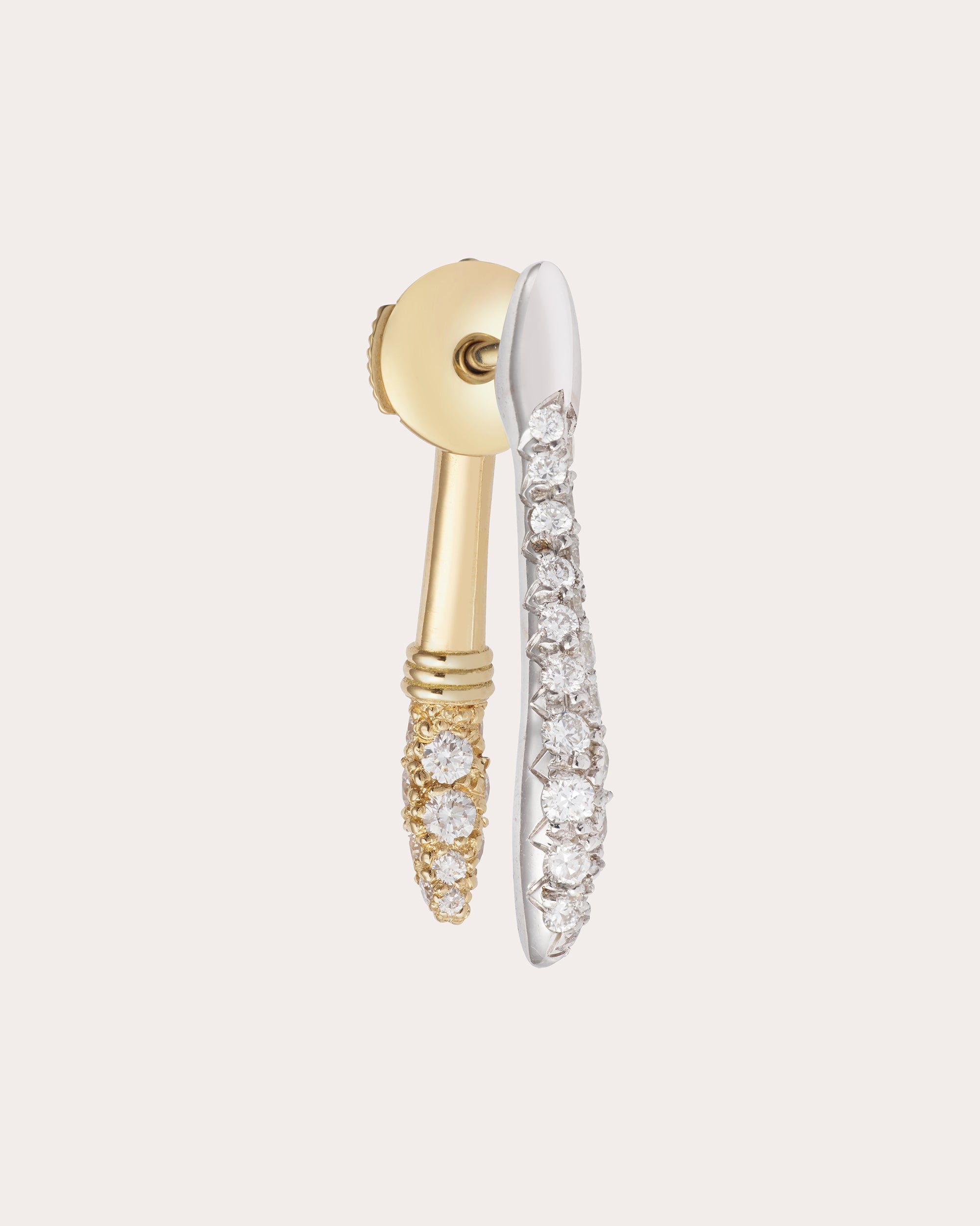 Diamond & 18k Gold Large Wishbone Ear Jacket
