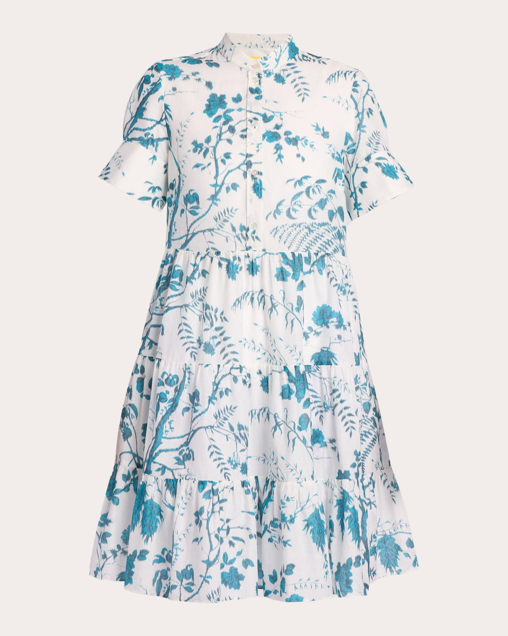 Floral Tiered Shirt Dress