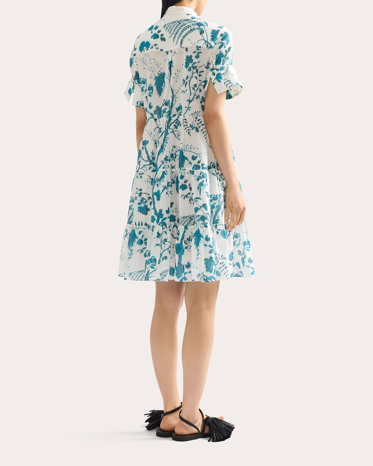 Floral Tiered Shirt Dress