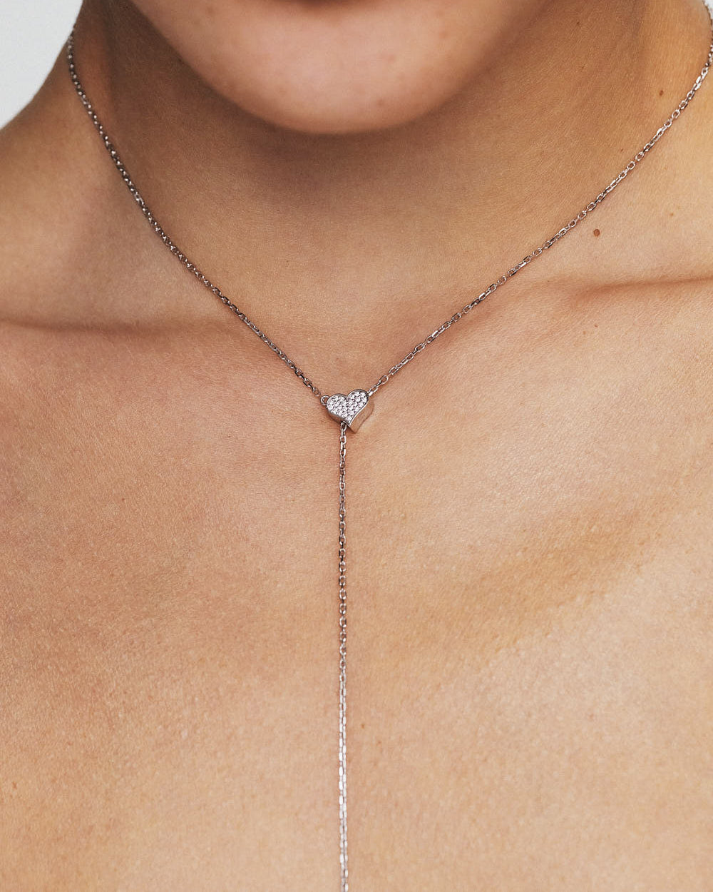 Diamond Heart Transformer Necklace