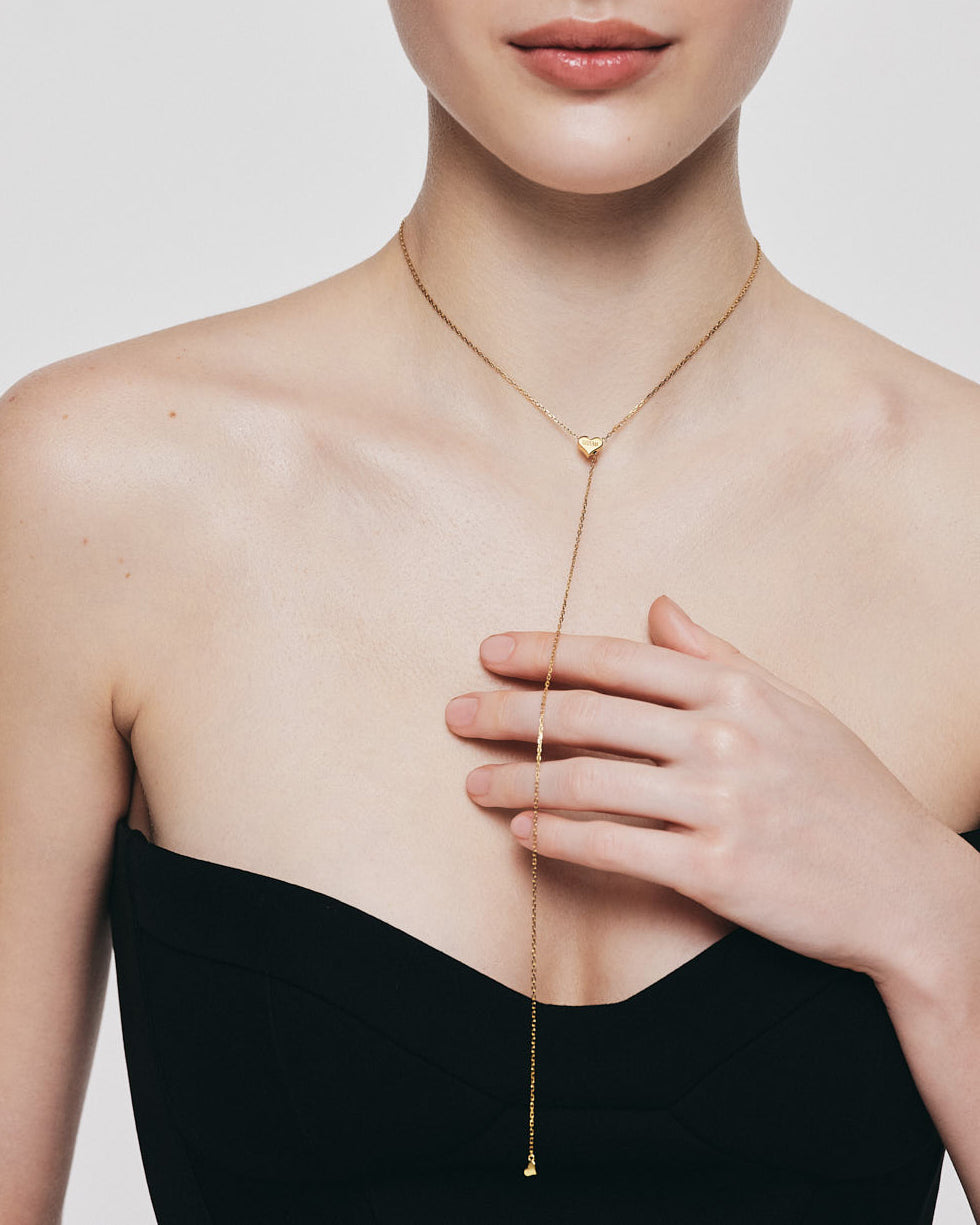 18k Gold Heart Transformer Necklace
