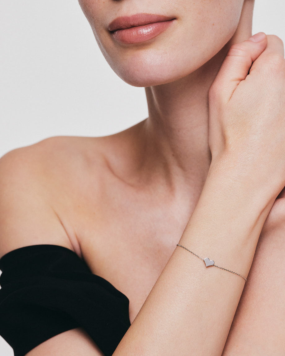 18k Gold Heart Bracelet