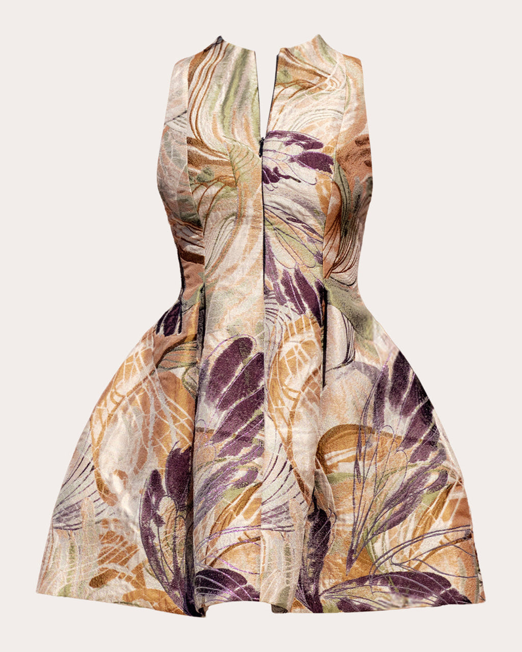 Venti Vibra Jacquard Pleated Mini Dress
