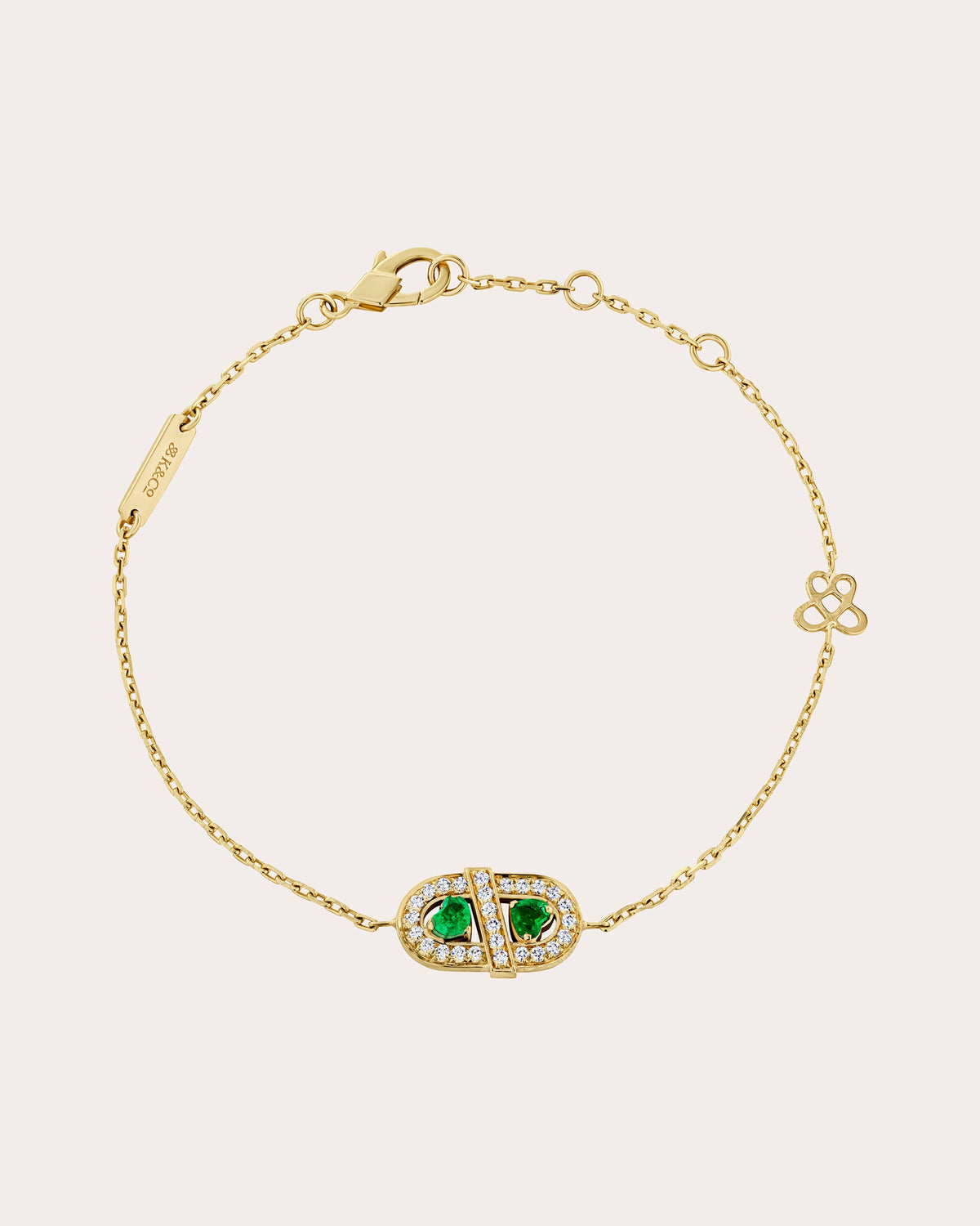 Emerald Heart Vitamin Pink Mini Bracelet