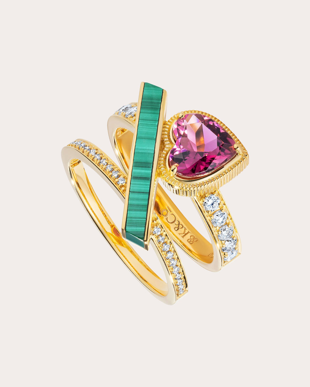Pink Tourmaline Cruzeiro Mine Heart Ring