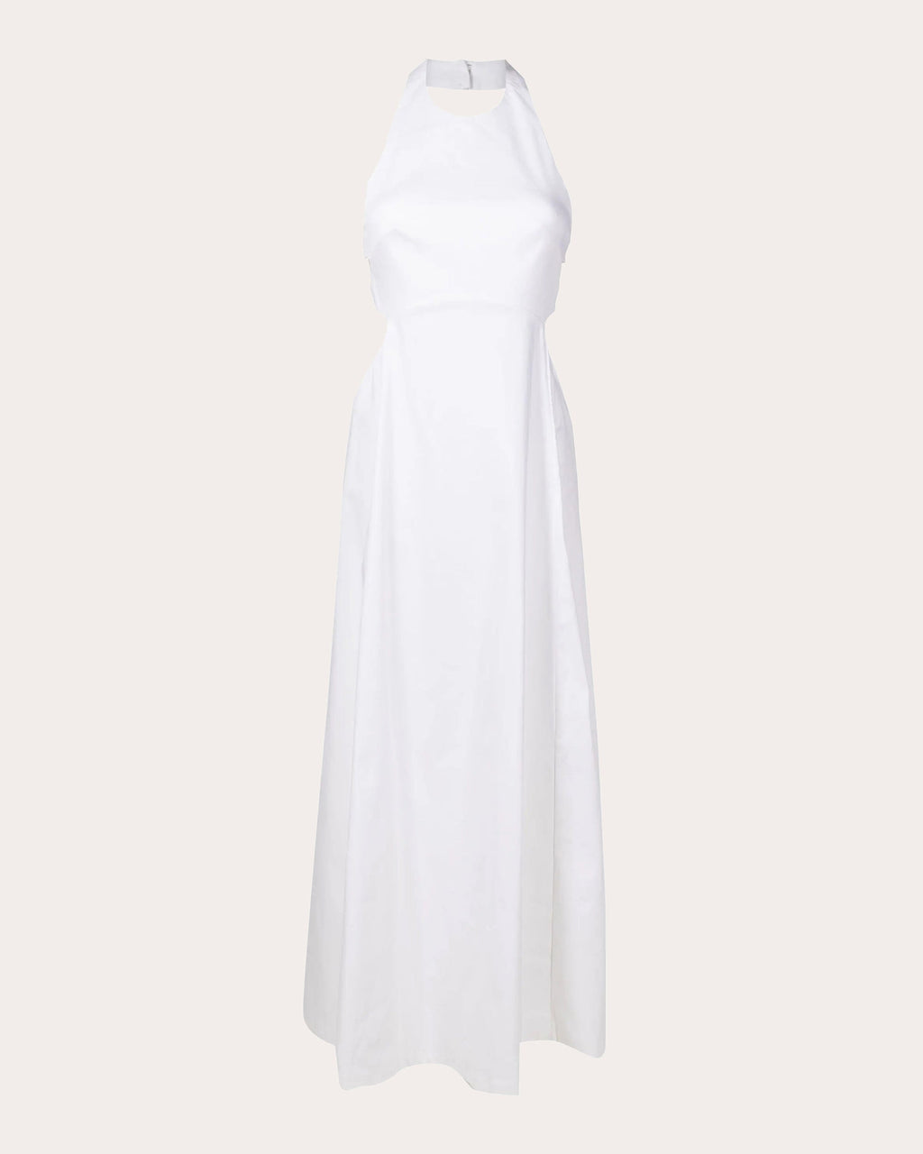 Tie-Back Stretch-Cotton Halterneck Maxi Dress