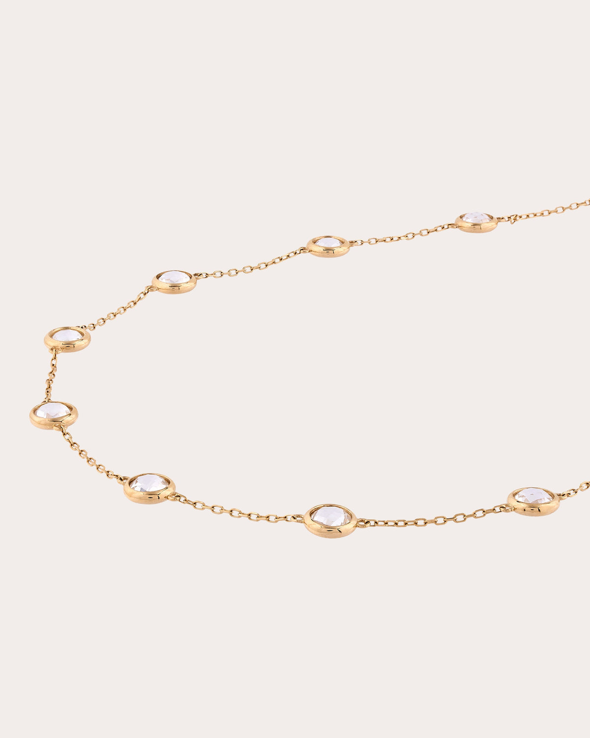 Crystal Quartz Vega Station Necklace