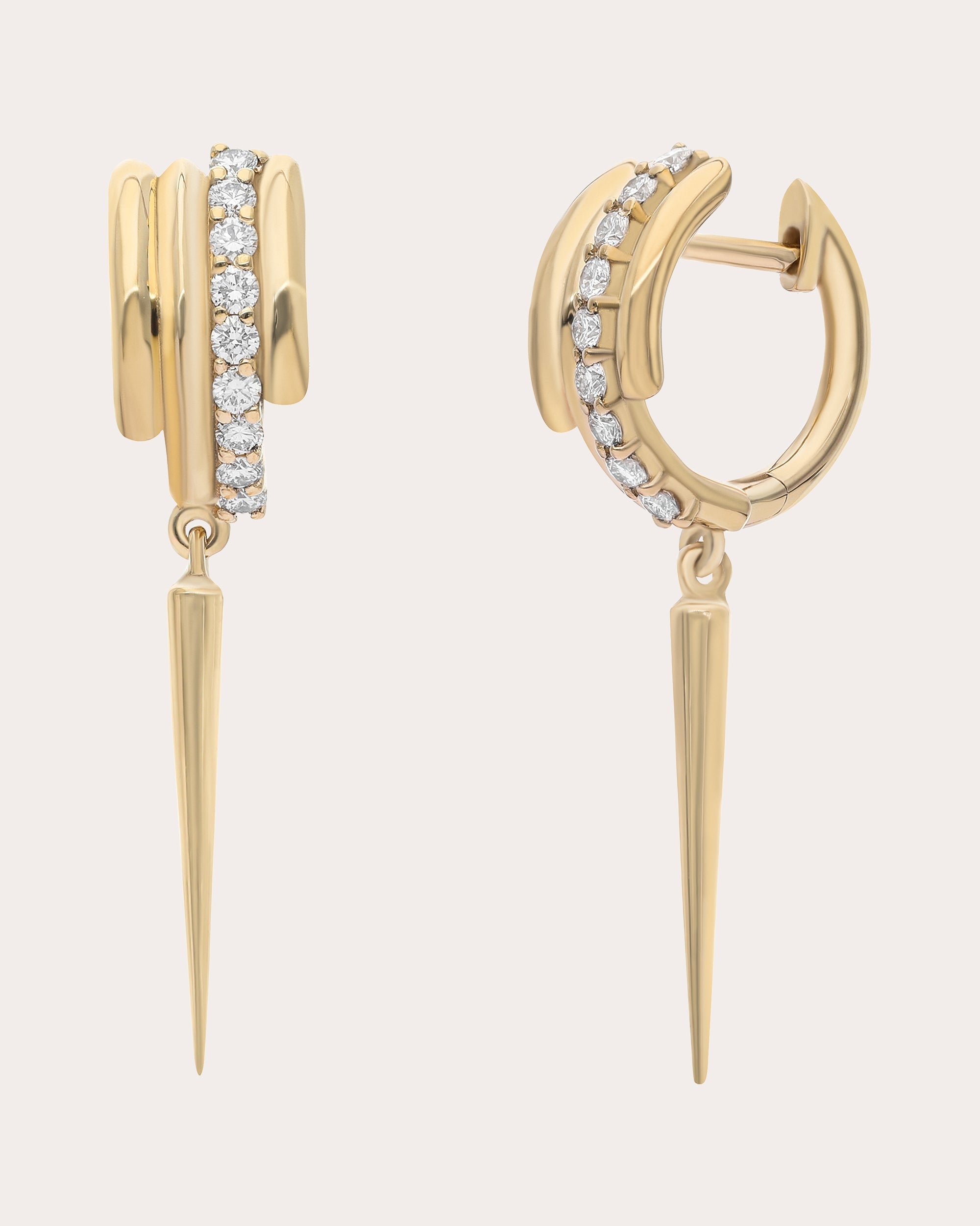 Diamond & 14k Gold Ethereal Venetian Drop Earrings