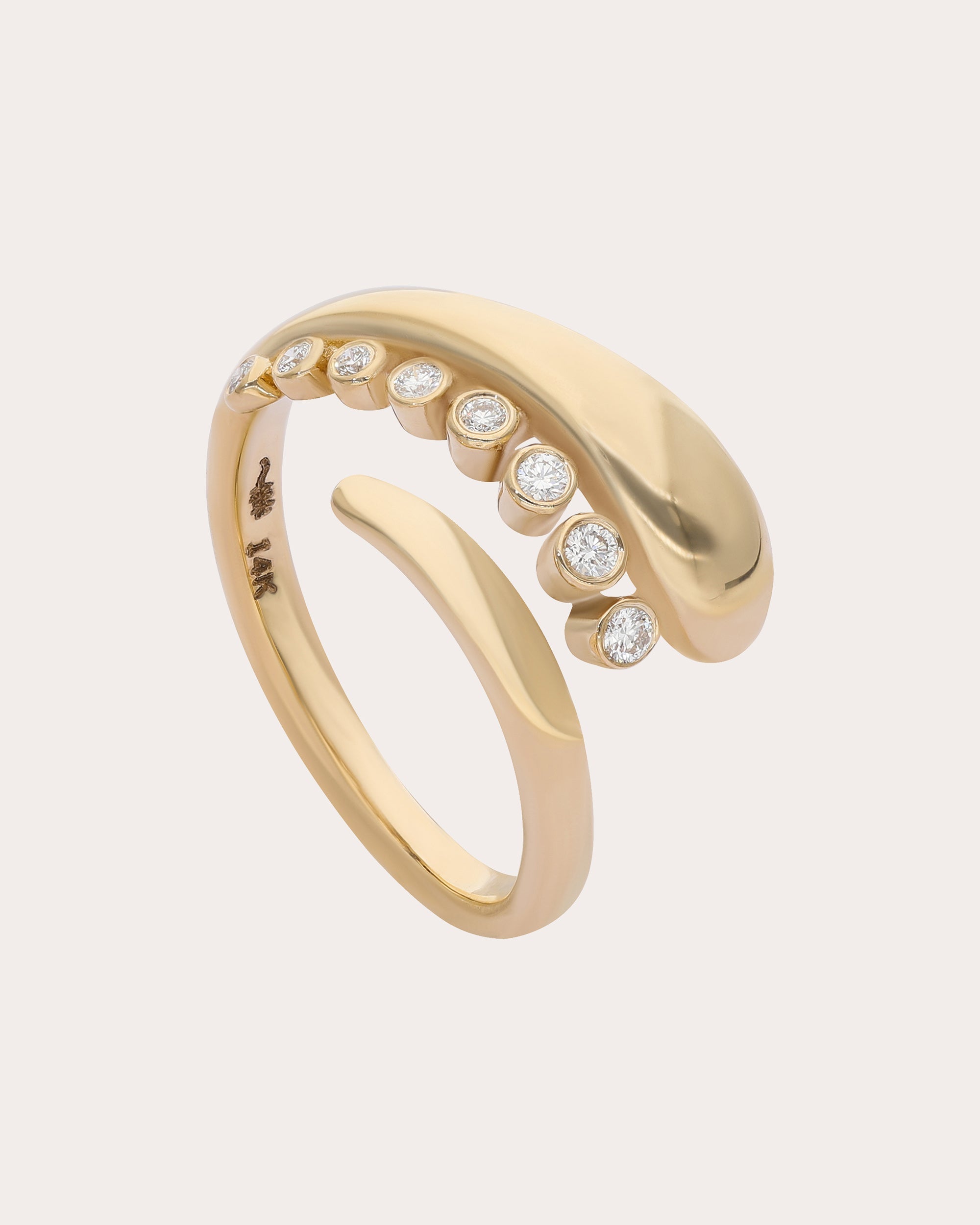 Diamond & 14k Gold Ethereal Venetian Ring