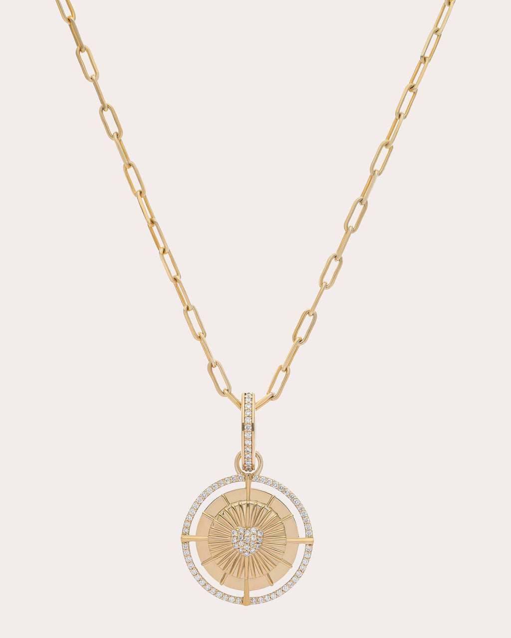 Diamond & 14k Gold Venus Medallion Necklace