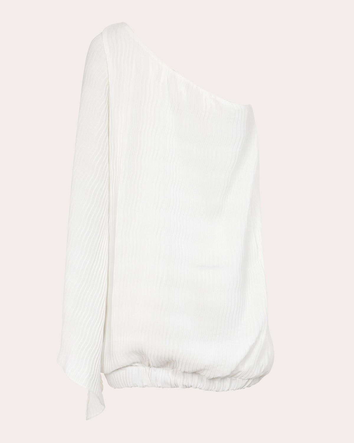 Vera Pleated Blouson Asymmetric Mini Dress
