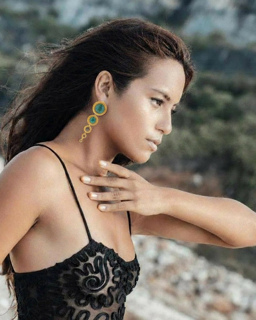 Malachite Vida Drop Earrings
