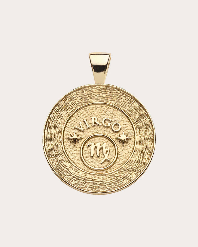 VIRGO Small Zodiac Coin Pendant Necklace
