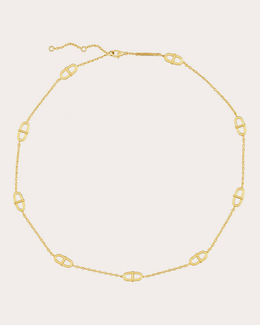 18k Gold Vitamin Pink 9-Motif Necklace