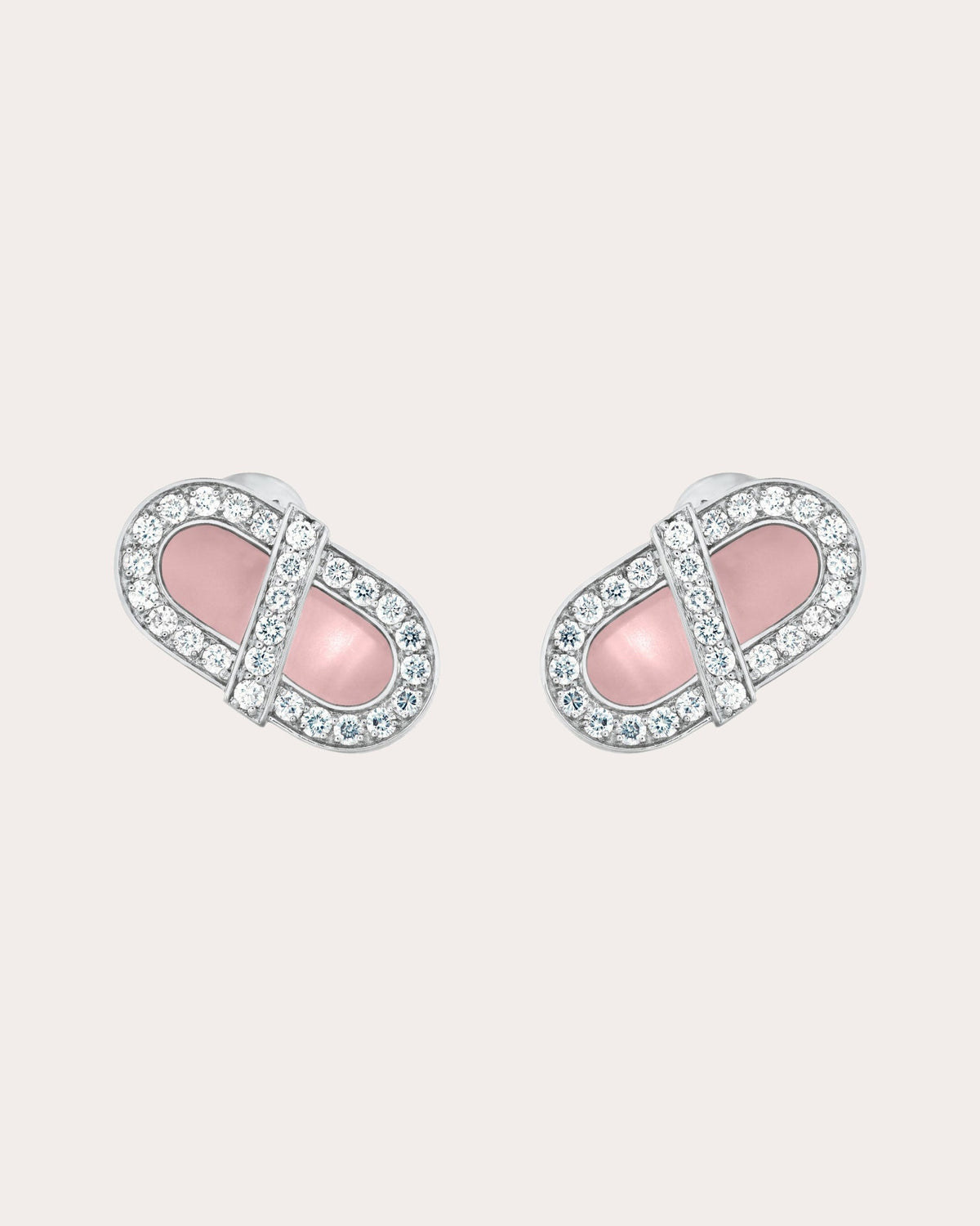 Chalcedony Vitamin Pink Energy Stud Earrings