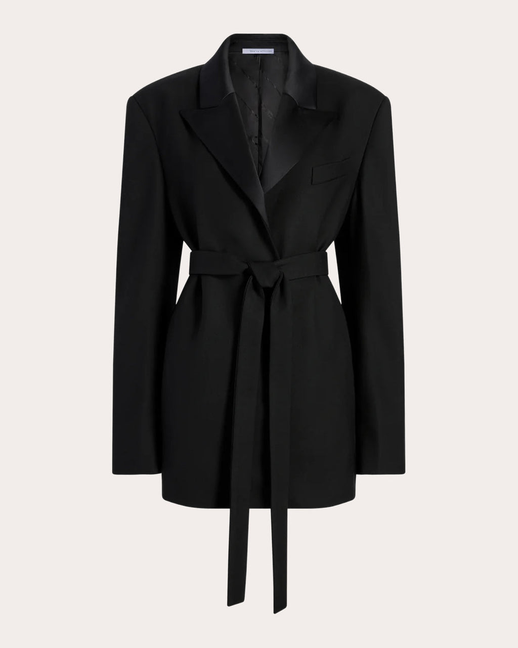 Wool Belted Boyfriend Blazer