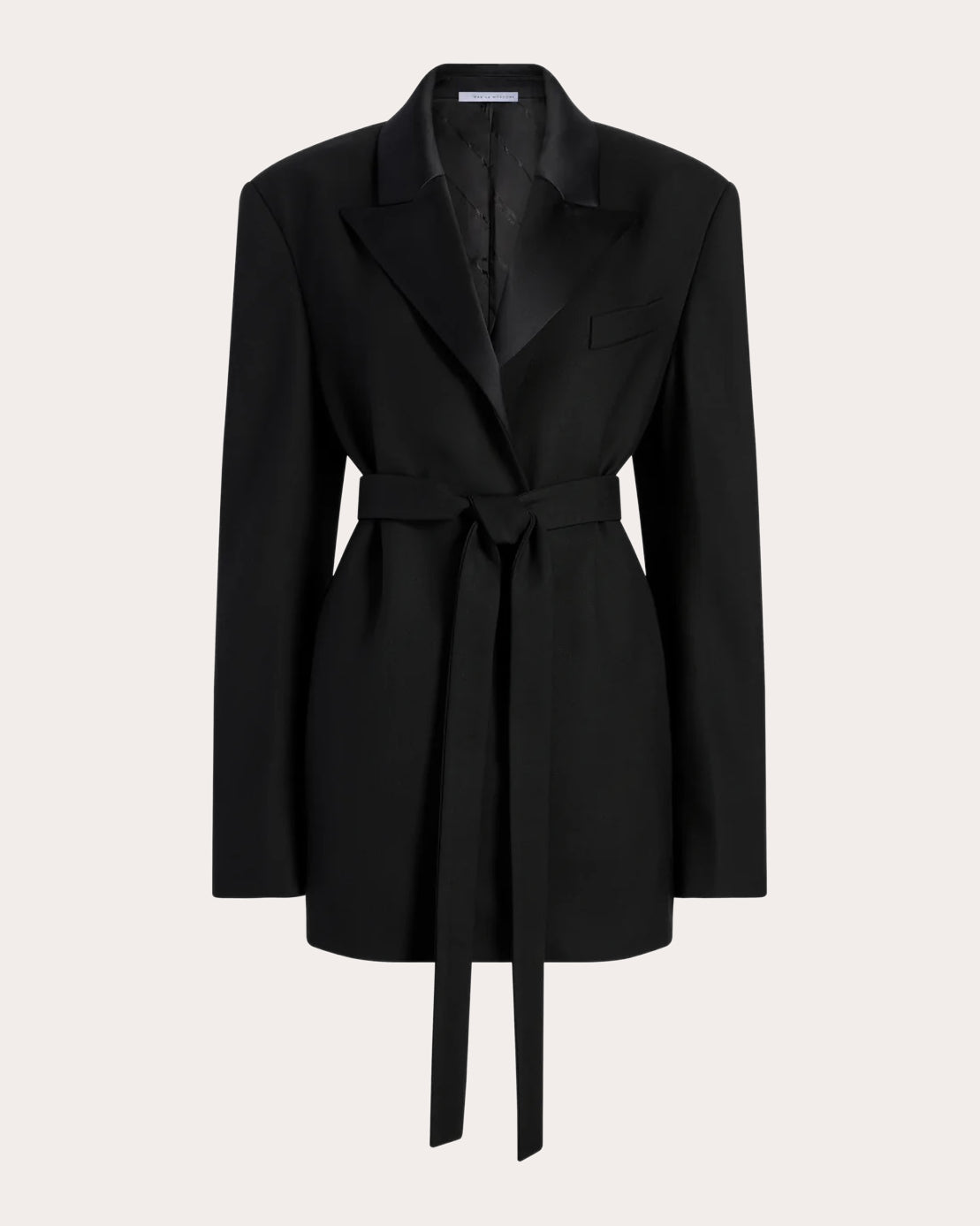 Wool Belted Boyfriend Blazer
