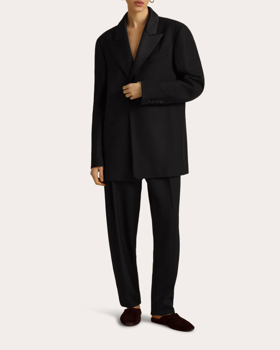 Wool Belted Boyfriend Blazer
