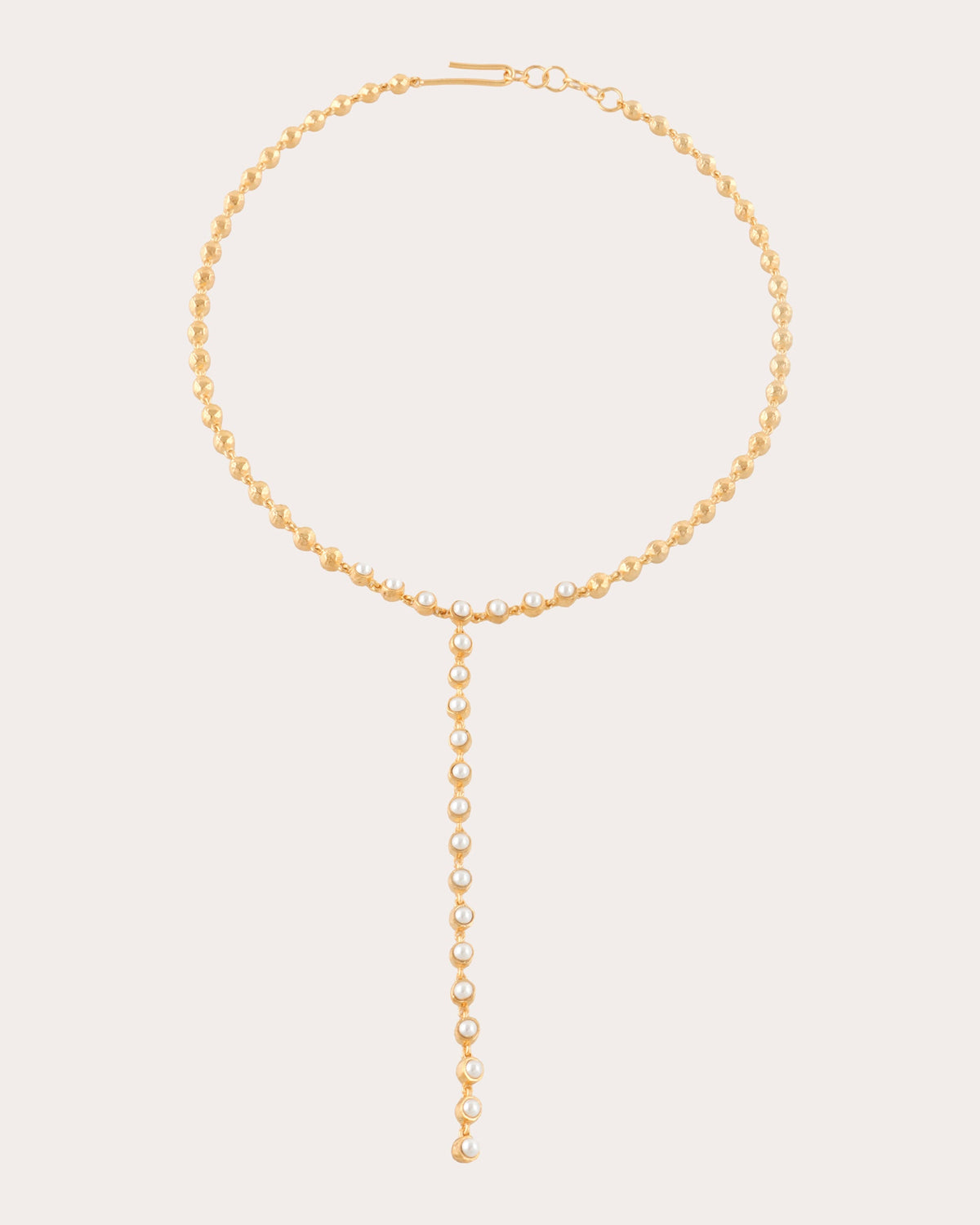 Cultured Pearl Mini Orbs Lariat Necklace