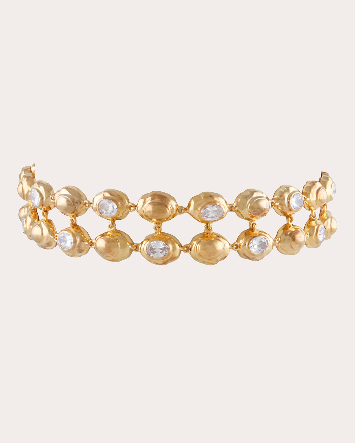 Cubic Zirconia Oval Statement Choker