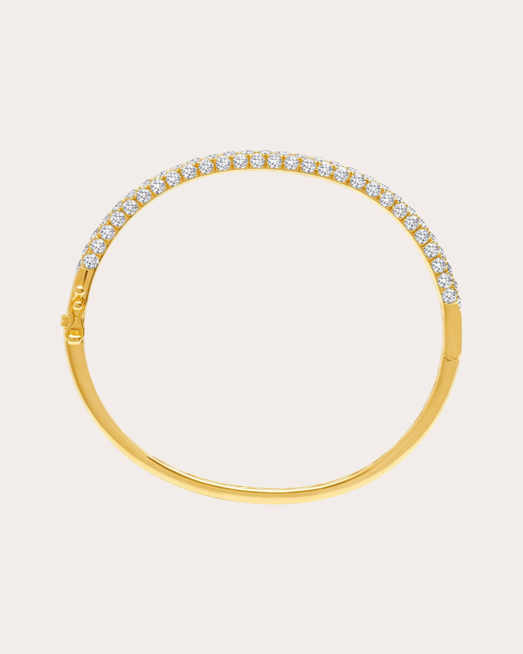 Diamond & 18k Gold Three-Sided Bangle