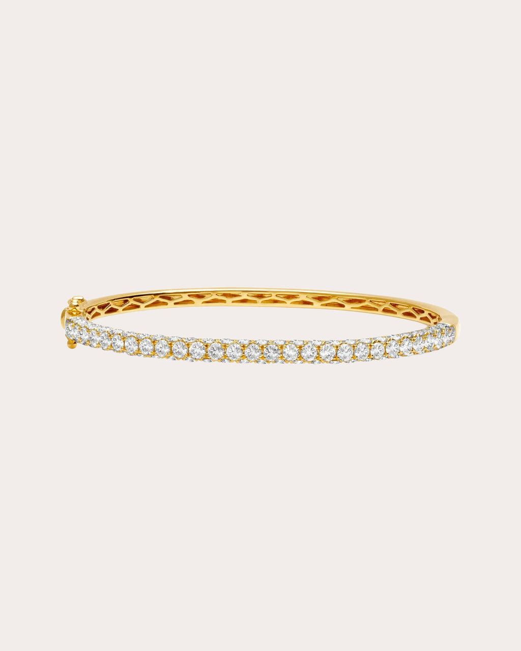 Diamond & 18k Gold Three-Sided Bangle