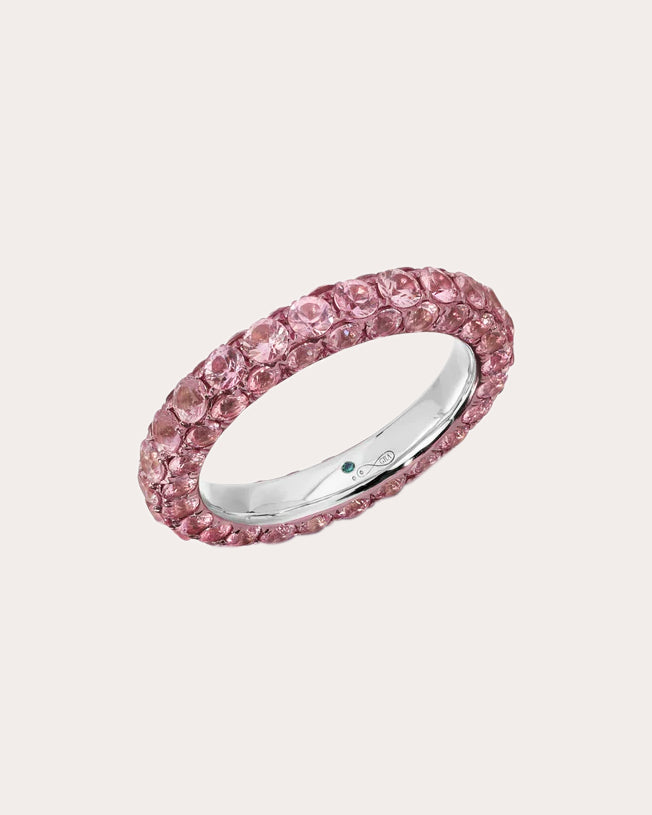 Three-Sided 18K Gold Sapphire Ring