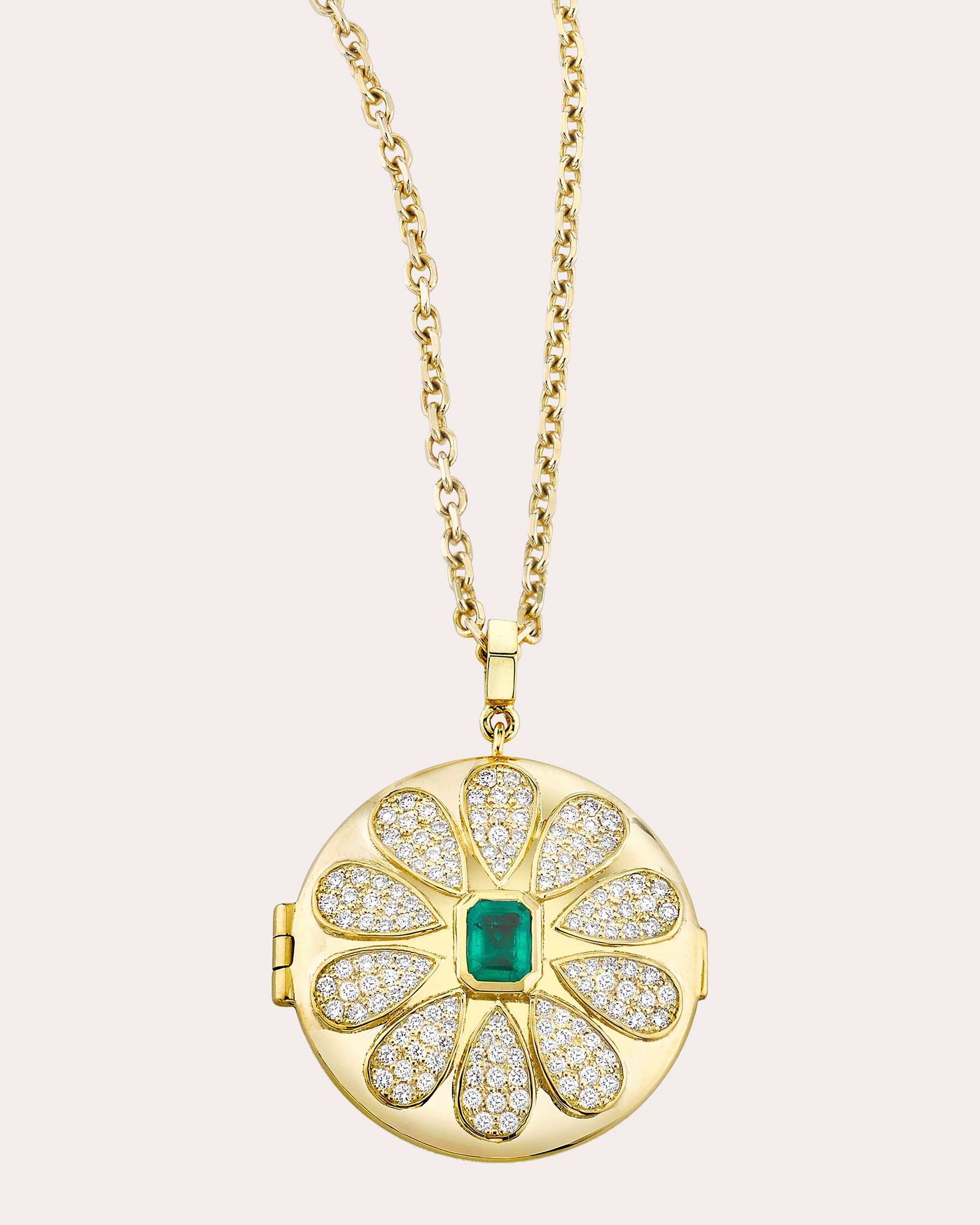 Emerald & Diamond Wonder Locket Necklace