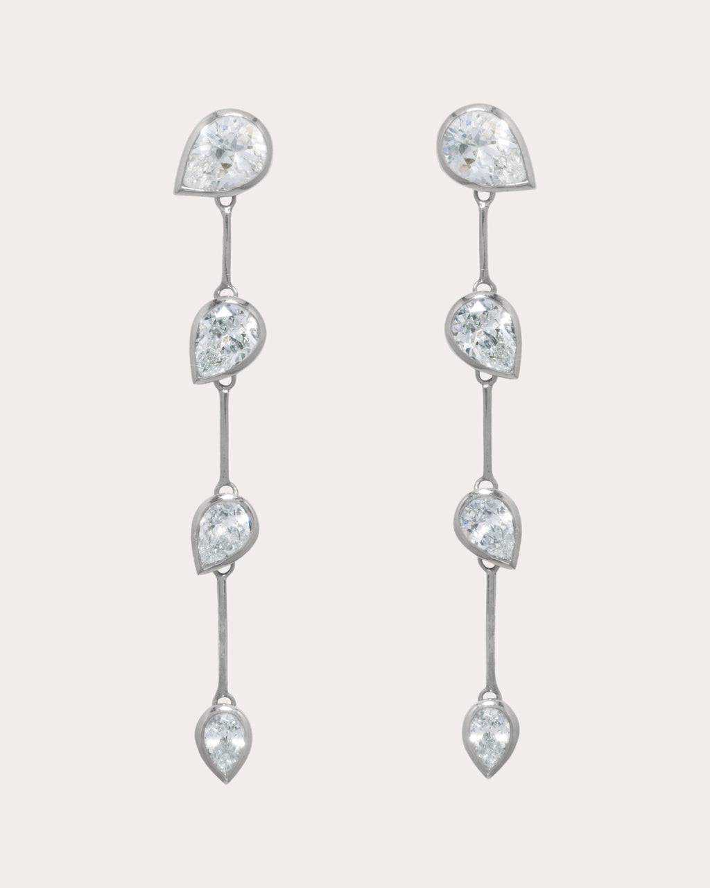 Cubic Zirconia Pear Drop Earrings