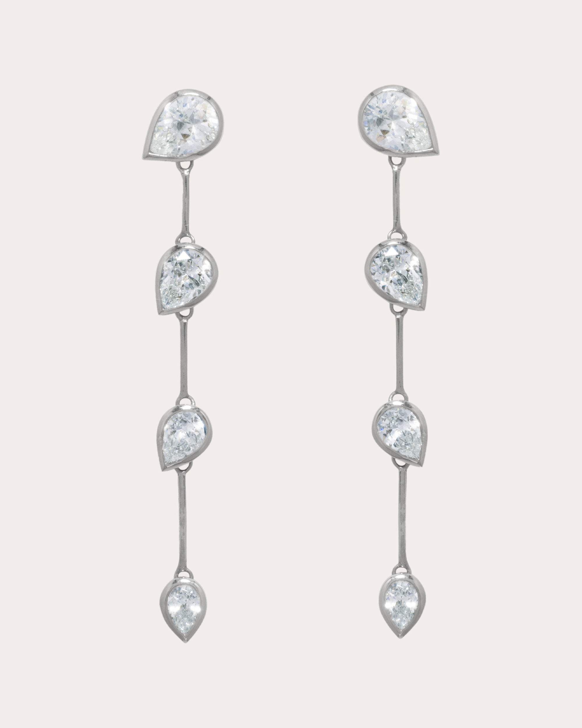 Cubic Zirconia Pear Drop Earrings