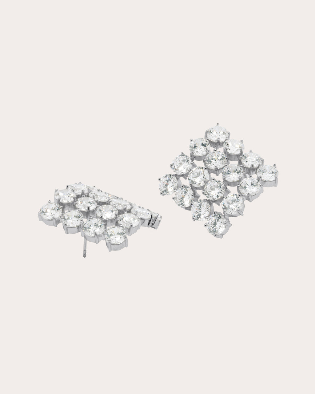 Cubic Zirconia Juggernaut Stud Earrings