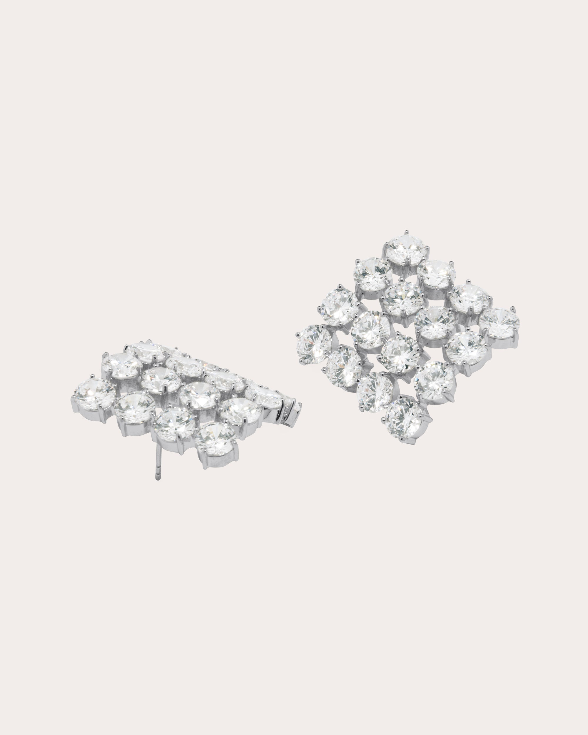 Cubic Zirconia Juggernaut Stud Earrings