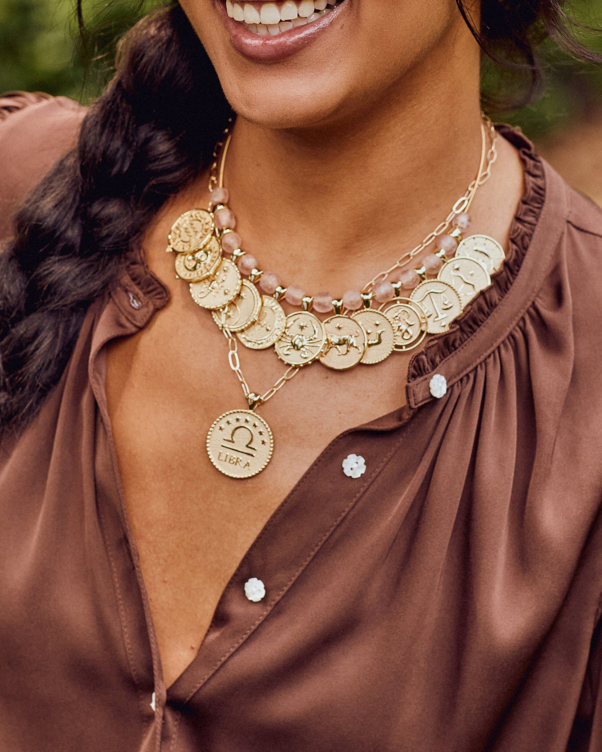 VIRGO Small Zodiac Coin Pendant Necklace
