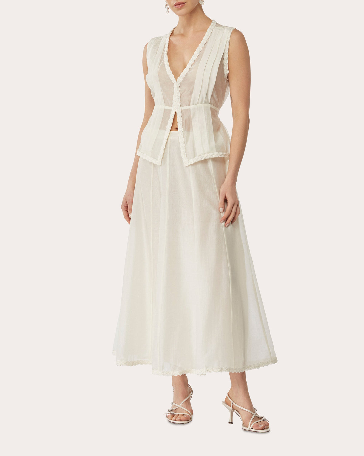 Zaphyr Cotton A-Line Midi Skirt