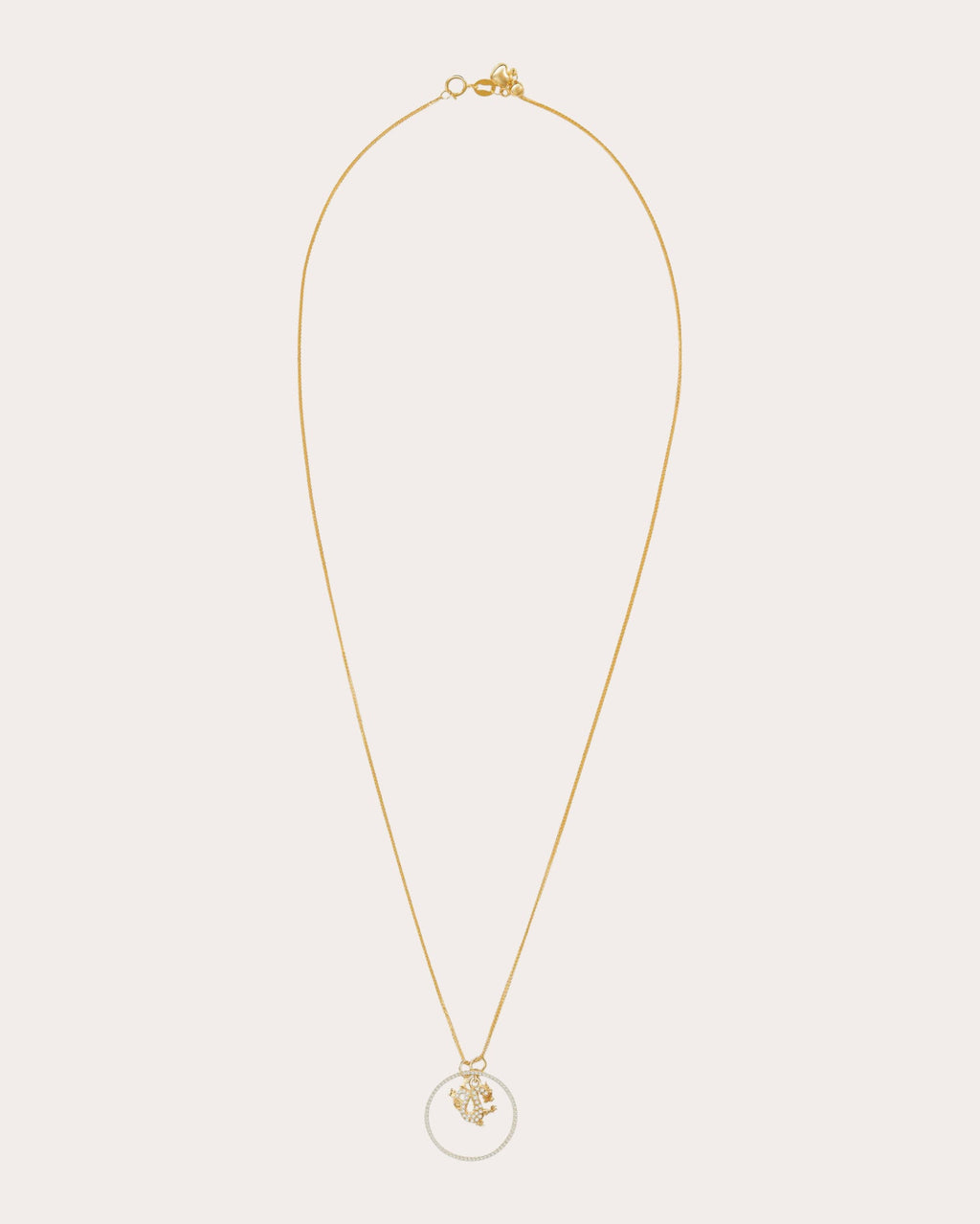 Diamond Zodiac Dragon Pendant Necklace