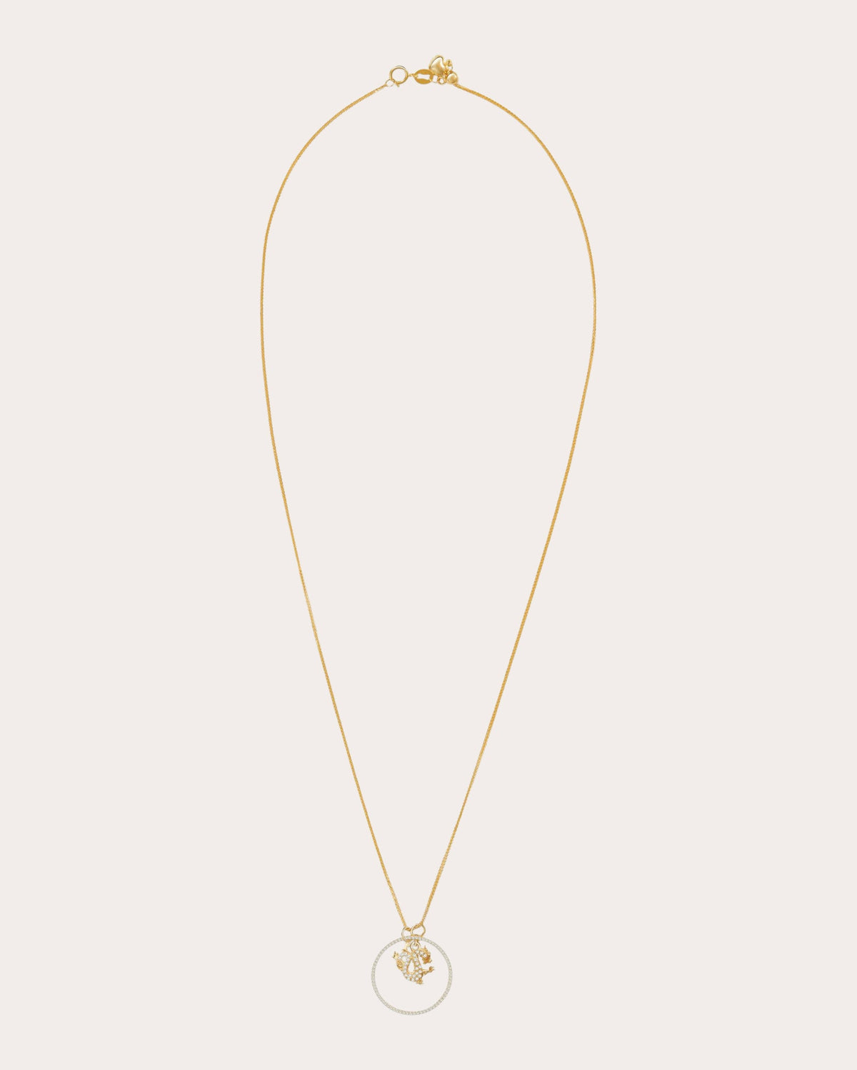 Diamond Zodiac Dragon Pendant Necklace