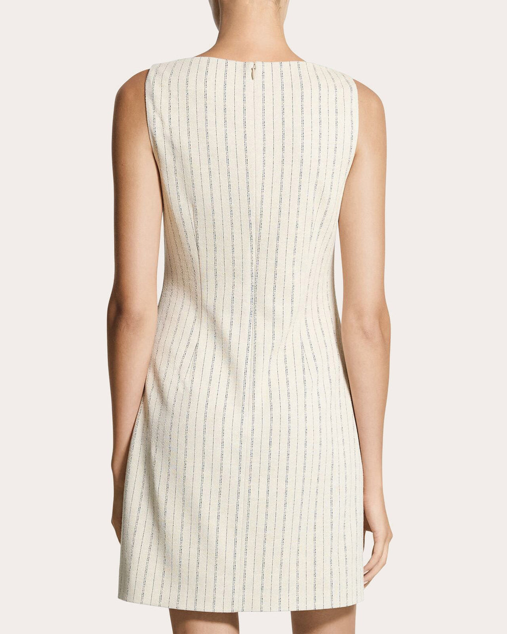 Stripe Sleeveless Boatneck Mini Dress
