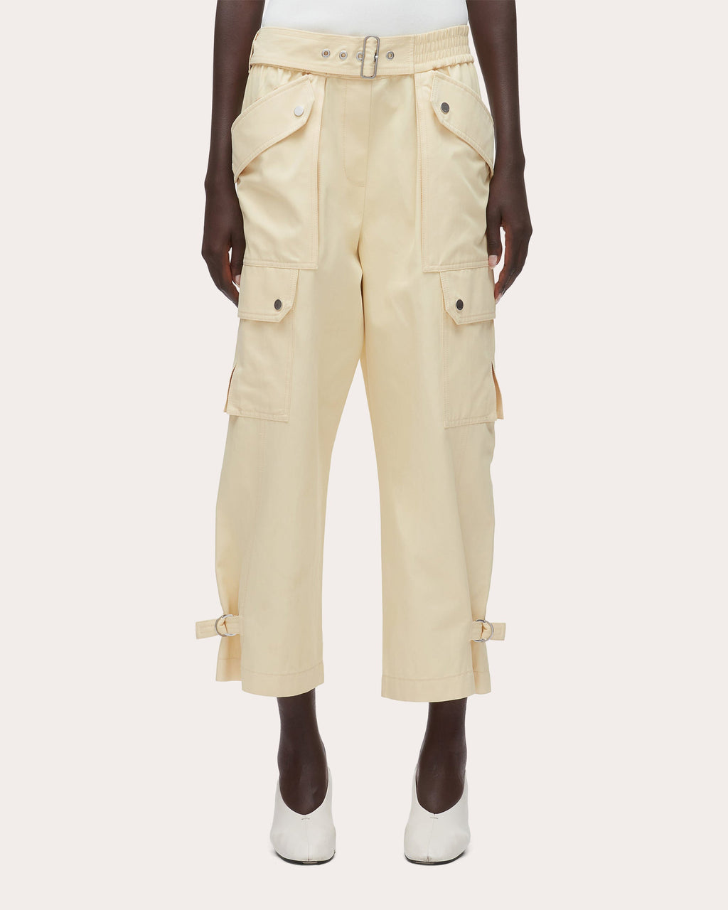 Twill Utility Cropped Cargo Pants