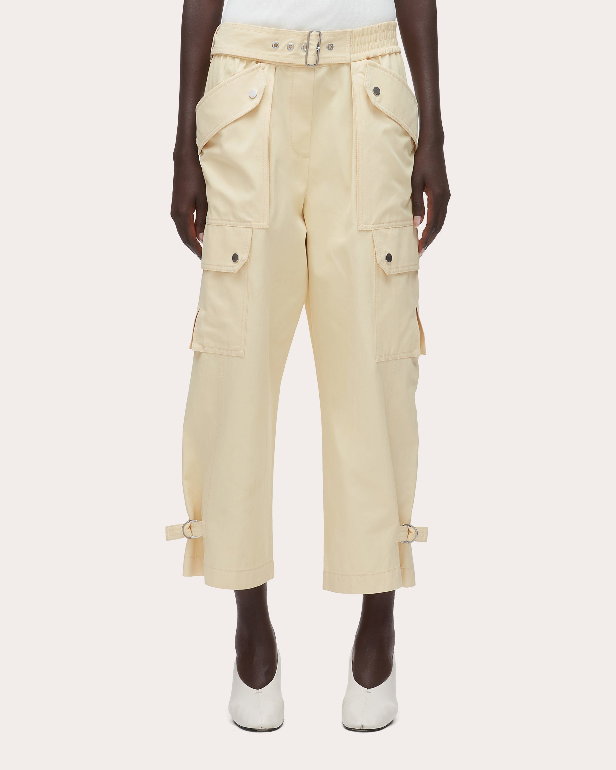 Twill Utility Cropped Cargo Pants