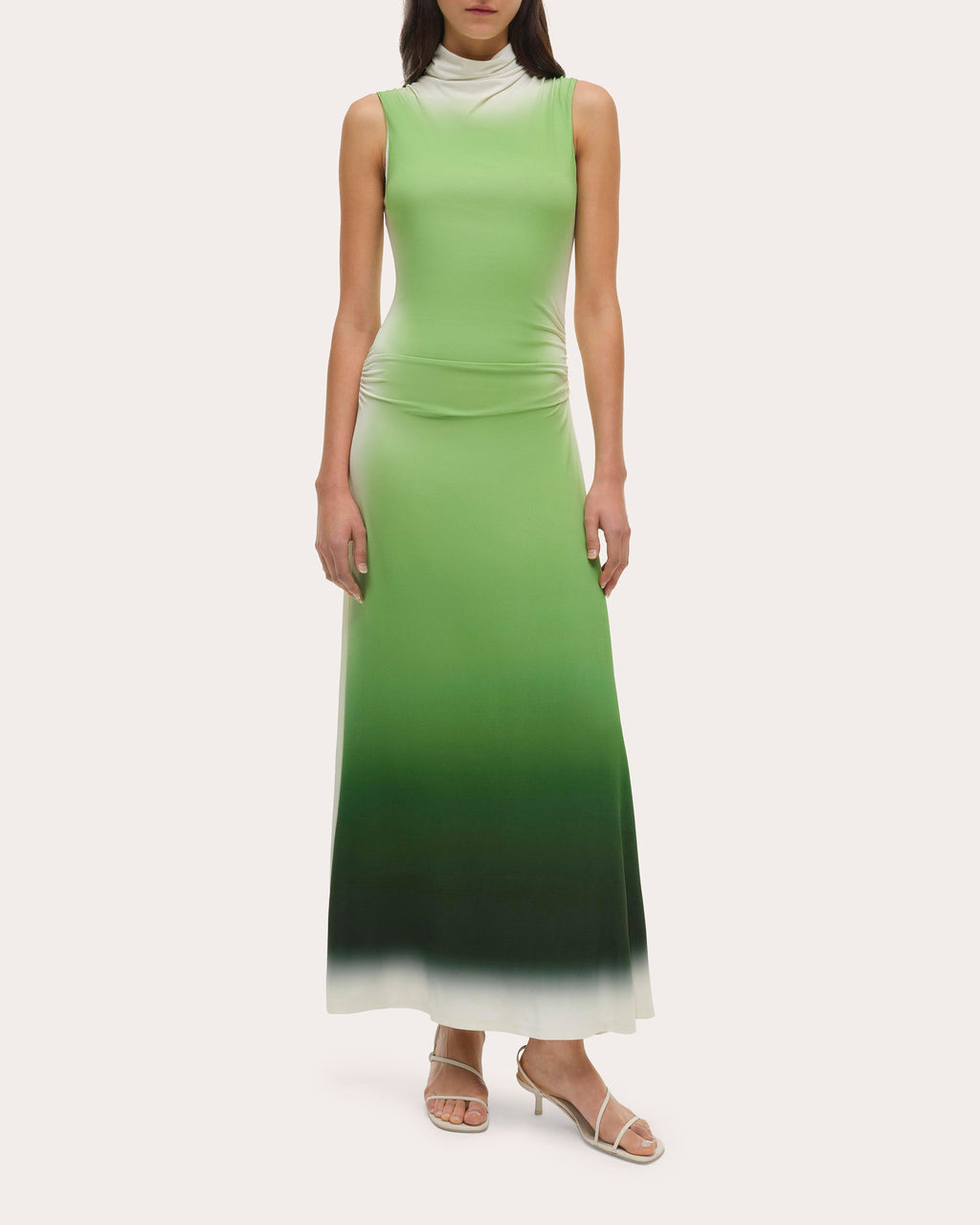 Aldina Ruched Ombré Jersey Maxi Dress