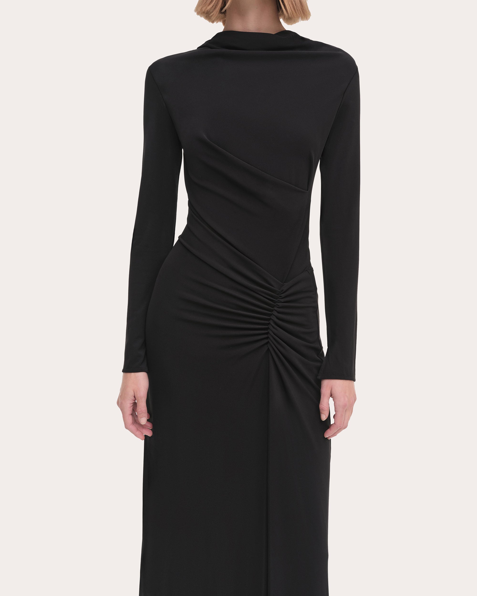 Ferrera Jersey Draped Midi Dress