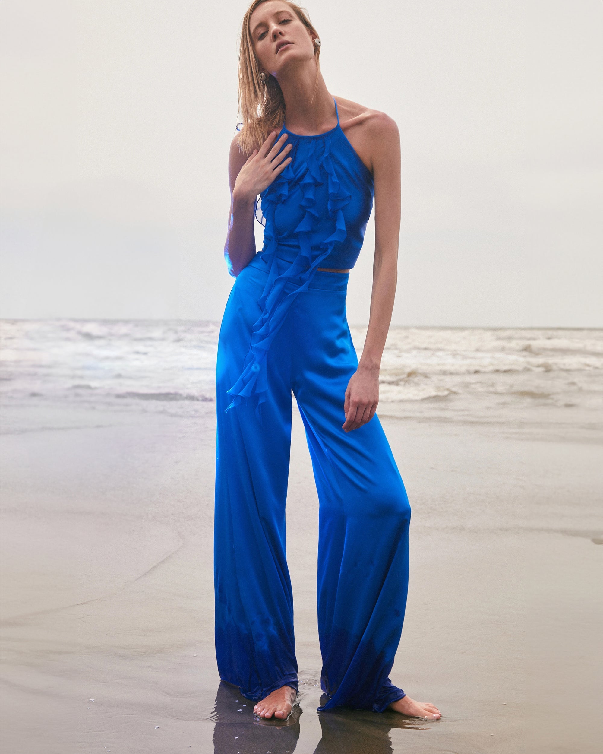 Anderson Wide-Leg Silk Pants