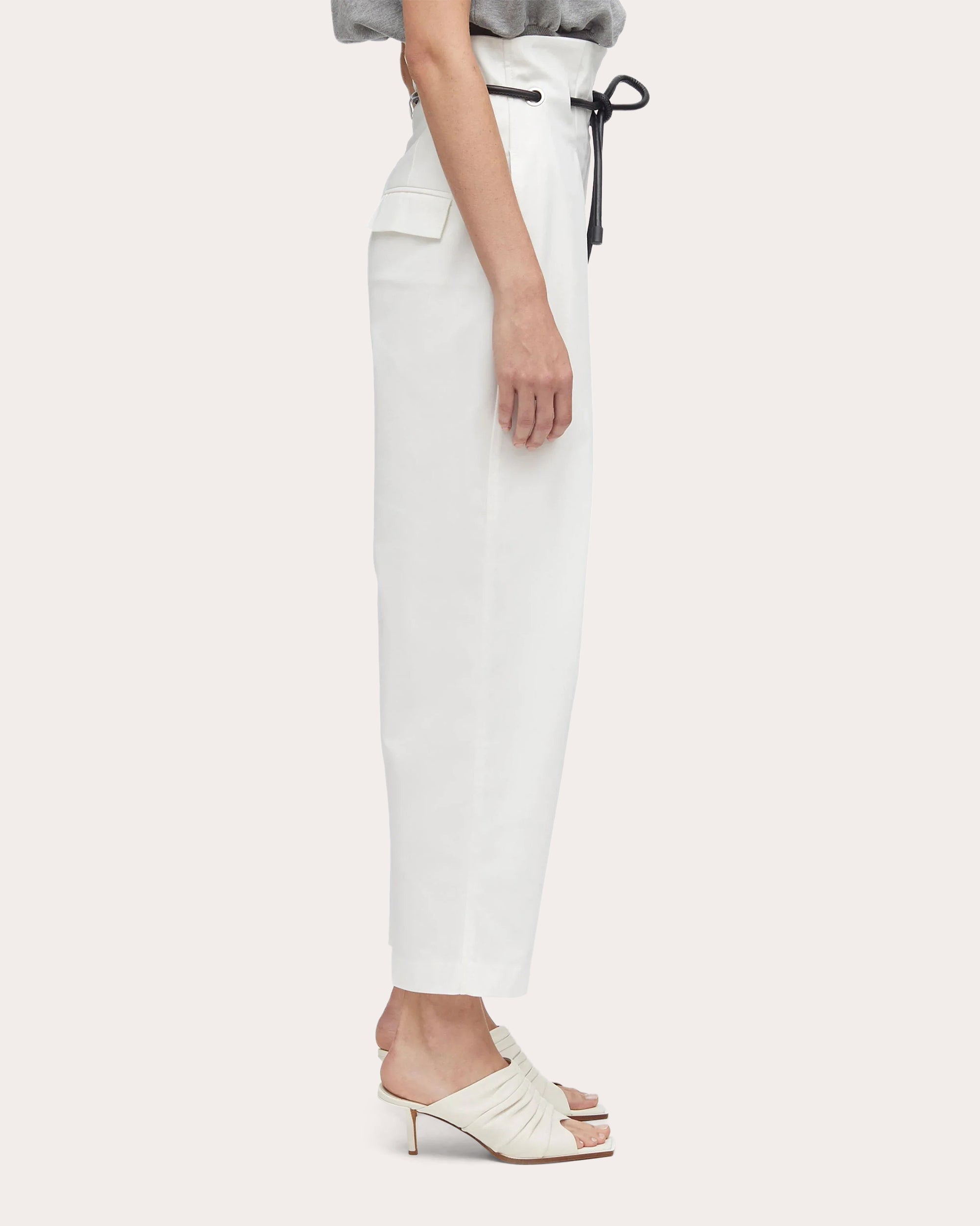 Pleated Tapered Paperbag Pants