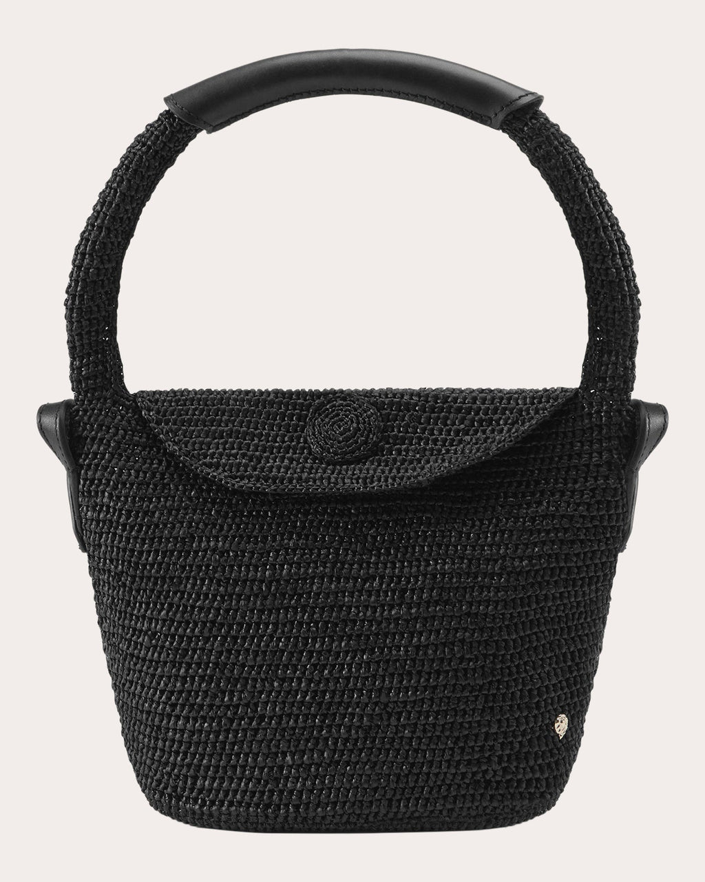 Yala Crocheted Raffia Mini Drawstring Sac Bag