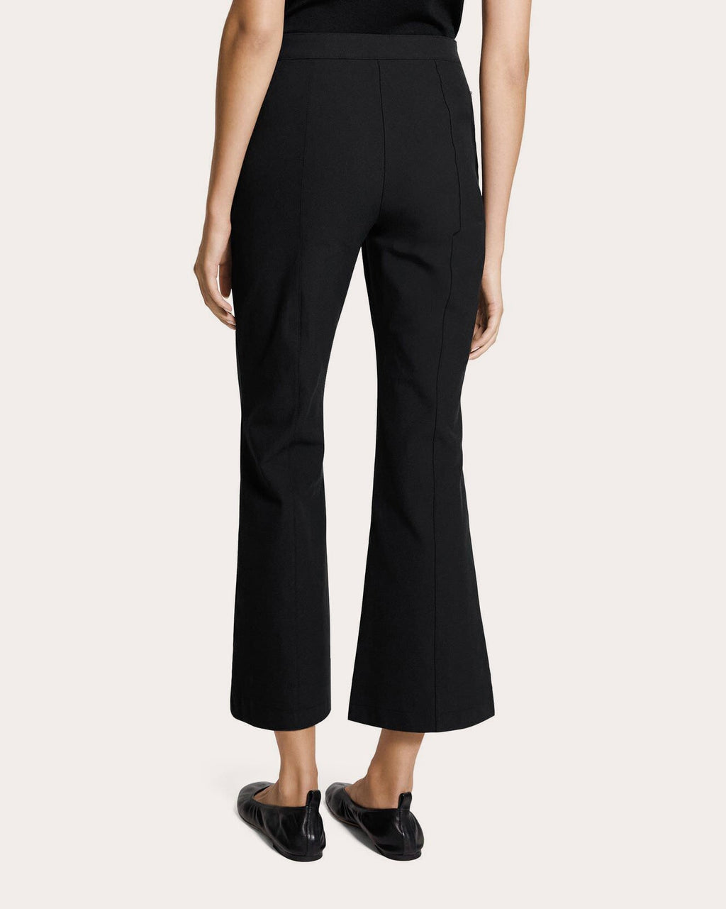 Stretch Cotton Seamed Crop Kick Pants