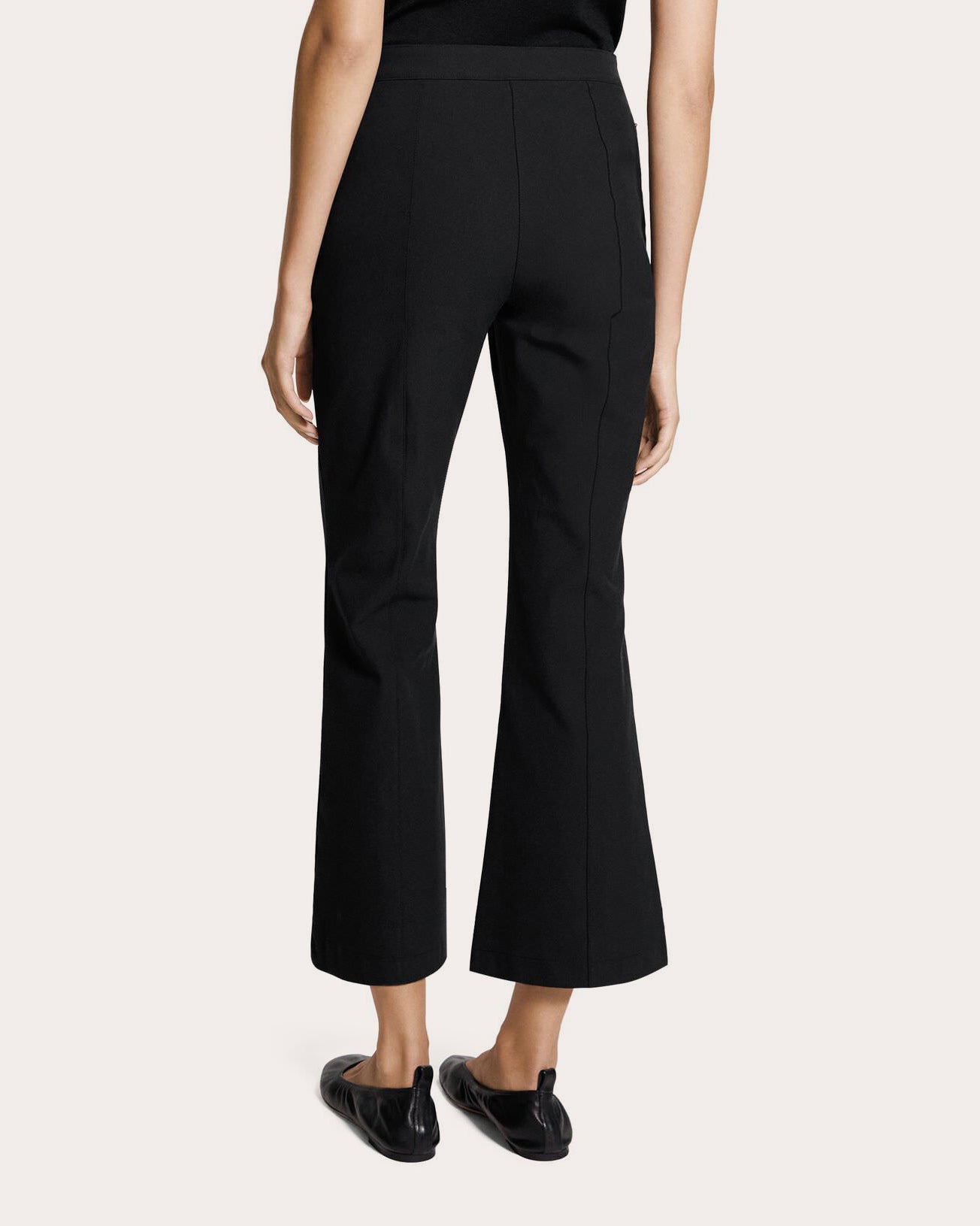 Stretch Cotton Seamed Crop Kick Pants