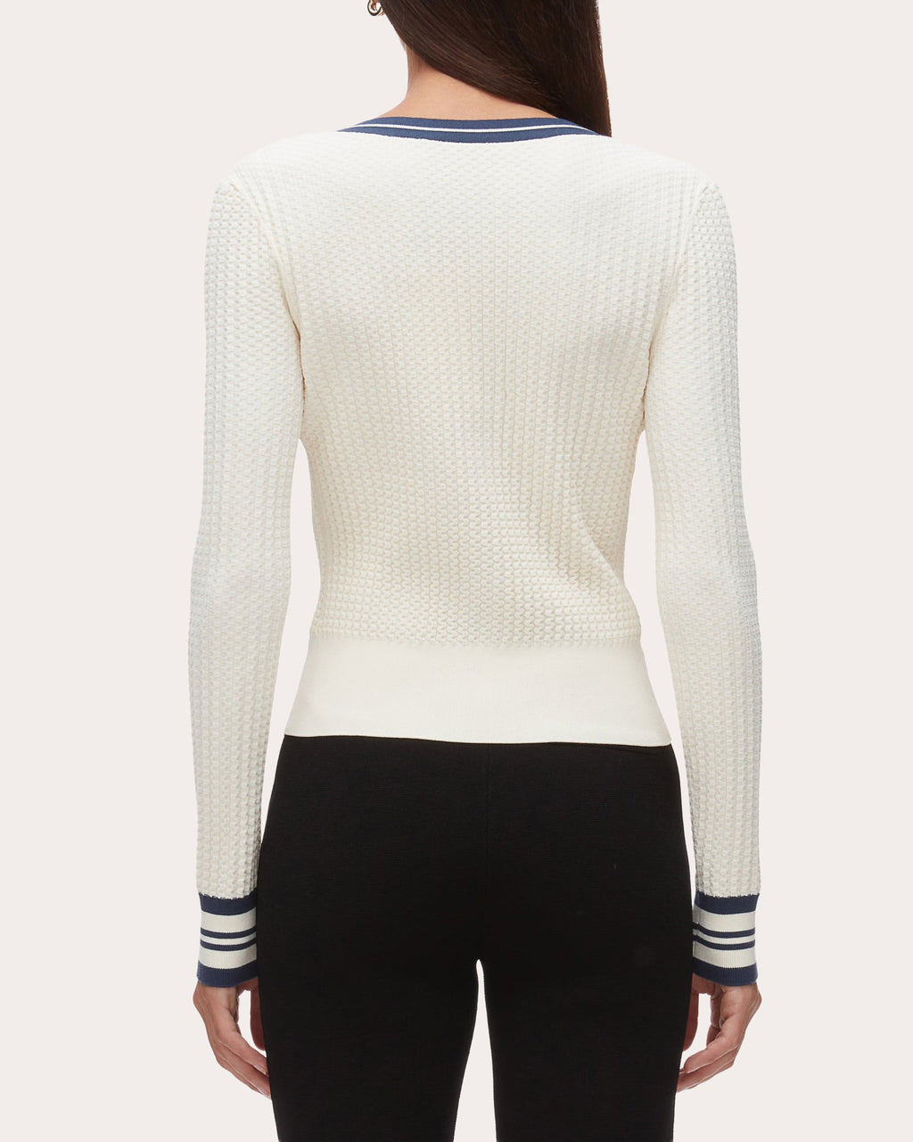 Textured Knit V-Neck Cardigan