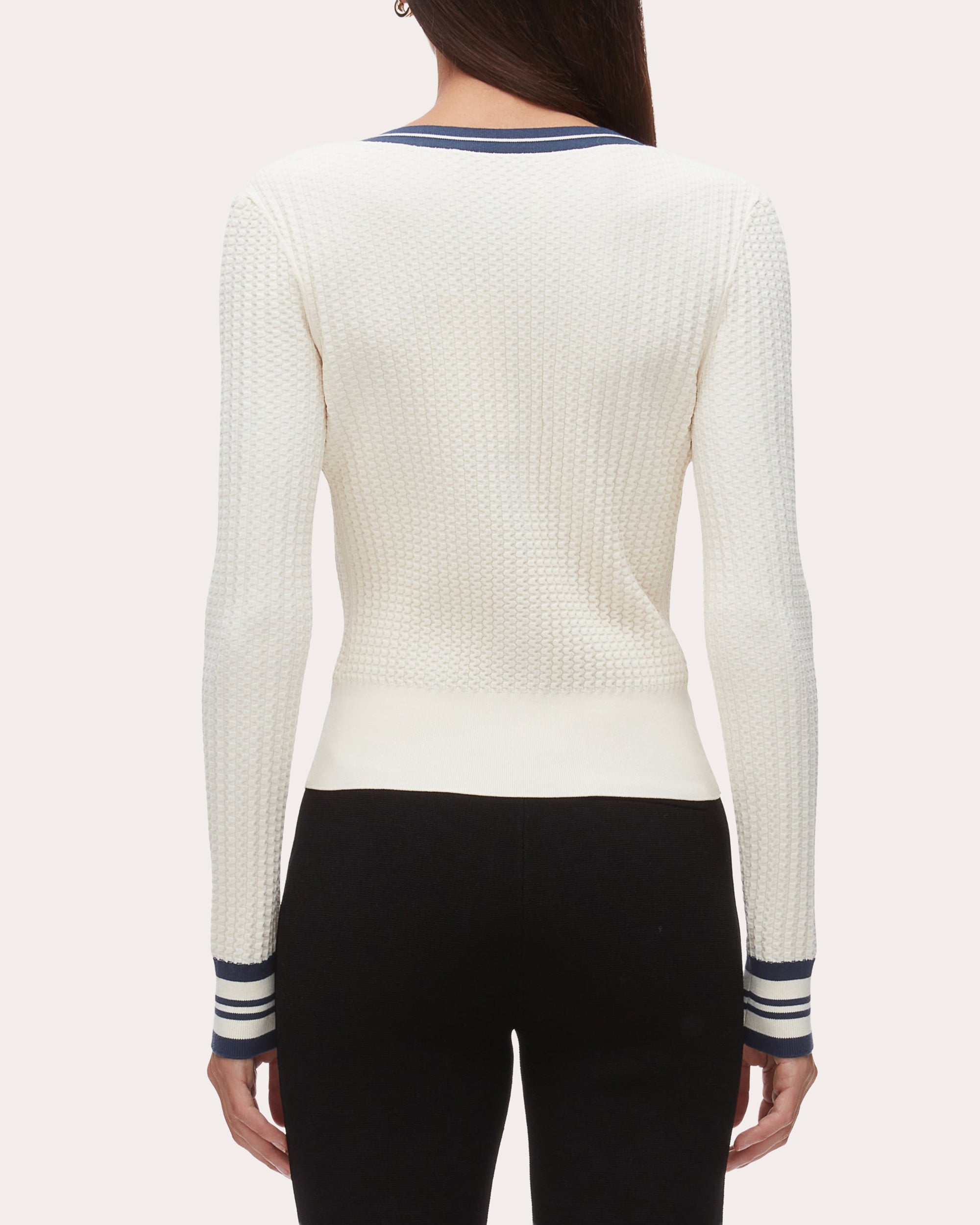 Textured Knit V-Neck Cardigan