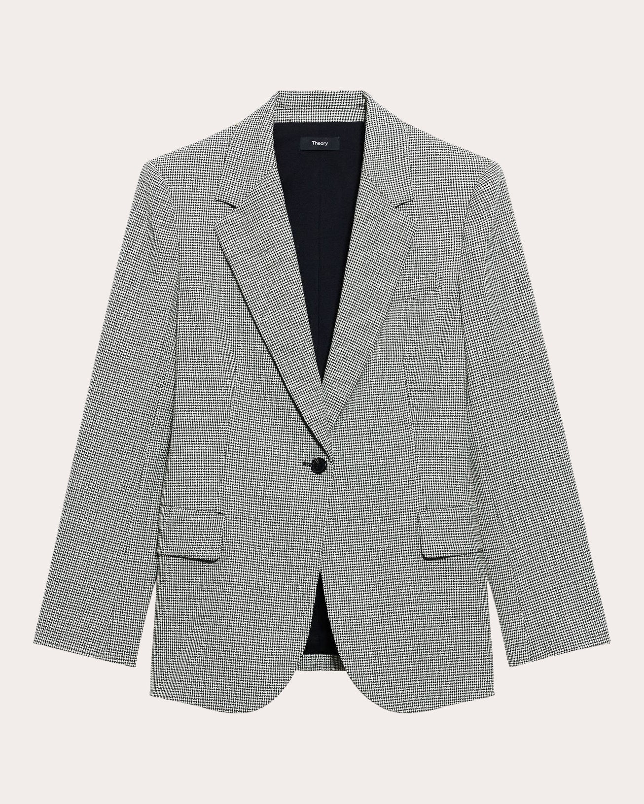 Lynnia Plaid Wool Twill Slim Blazer